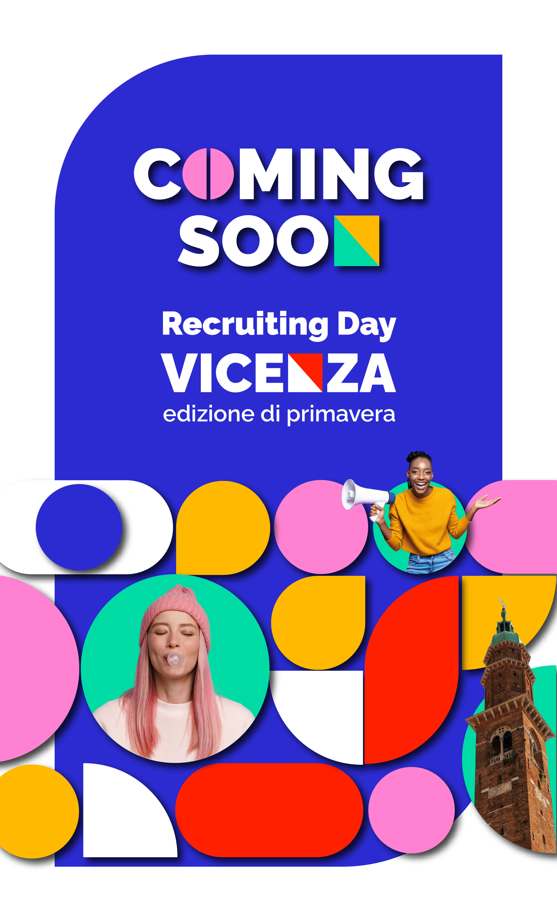 Recruiting Day Vicenza edizione di primavera. Recruiting Day è l'evendo dedicato a laureandi e neolaureadi che vogliono trovare lavoro a Vicenza in modo concreto e veloce